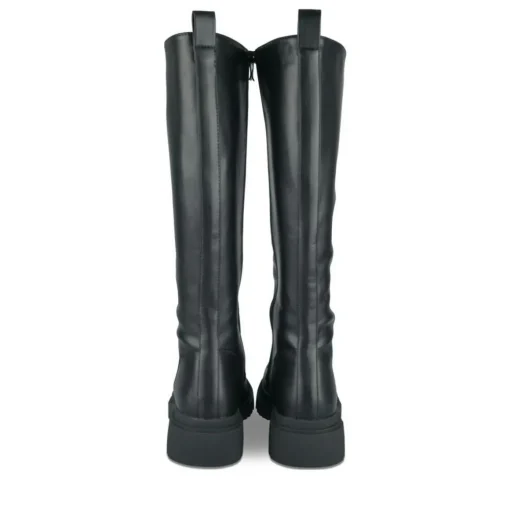 Bottes NOIR Femme Motif Uni Lacets