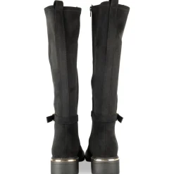 Bottes NOIR Femme Motif Uni A Enfiler