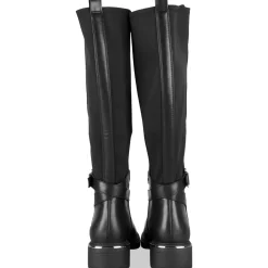 Bottes NOIR Femme Motif Uni A Enfiler