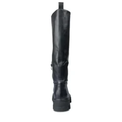 Bottes NOIR Femme Motif Uni A Enfiler