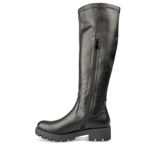 Bottes NOIR Femme Motif Uni Fermeture éclair
