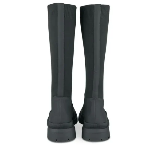 Bottes NOIR Femme Motif Uni Elastique