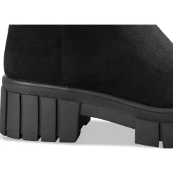 Bottes NOIR Femme Motif Uni Fermeture éclair