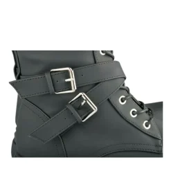 Bottes NOIR Femme Motif Uni Lacets