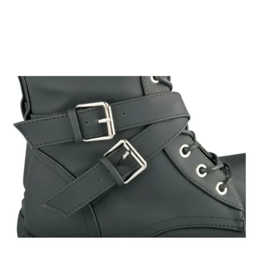 Bottes NOIR Femme Motif Uni Lacets