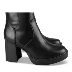 Bottes NOIR Femme Motif Uni Fermeture éclair