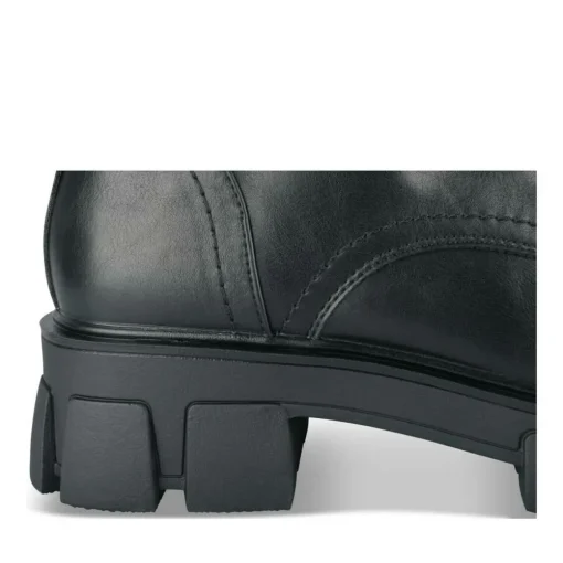 Bottes NOIR Femme Motif Uni Lacets