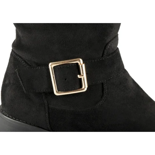 Bottes NOIR Femme Motif Uni Fermeture éclair