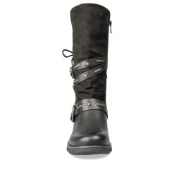 Bottes NOIR Femme Motif Uni Fermeture éclair