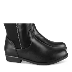 Bottes NOIR Femme Motif Uni Fermeture éclair