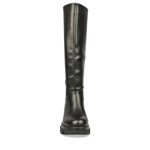 Bottes NOIR Femme Motif Uni A Enfiler