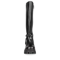 Bottes NOIR Femme Motif Uni Fermeture éclair