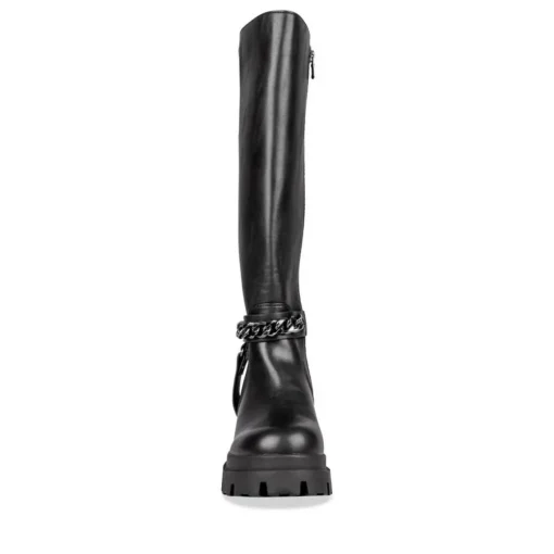 Bottes NOIR Femme Motif Uni Fermeture éclair