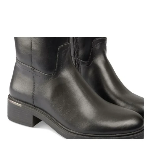 Bottes NOIR Femme Motif Uni Fermeture éclair