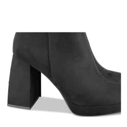 Bottes NOIR Femme Motif Uni Fermeture éclair