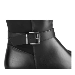 Bottes NOIR Femme Motif Uni Fermeture éclair