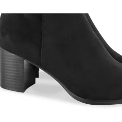 Bottes NOIR Femme Motif Uni A Enfiler