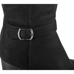 Bottes NOIR Femme Motif Uni A Enfiler