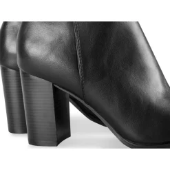 Bottes NOIR Femme Motif Uni Fermeture éclair