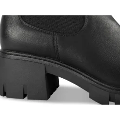 Bottes NOIR Femme Motif Uni A Enfiler