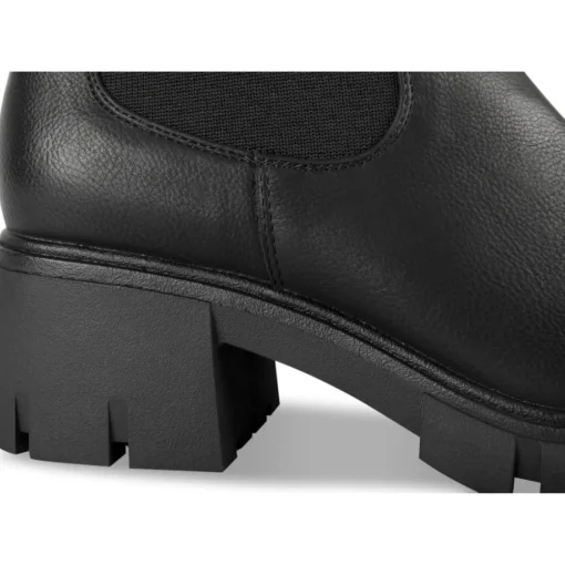 Bottes NOIR Femme Motif Uni A Enfiler