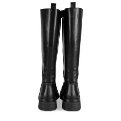 Bottes NOIR Femme Motif Uni Lacets