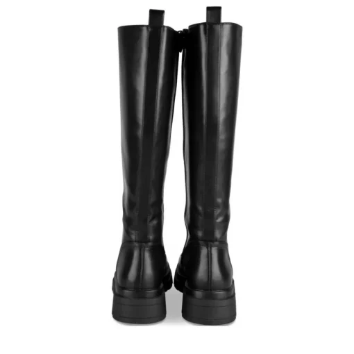 Bottes NOIR Femme Motif Uni Lacets