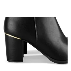 Bottes NOIR Femme Motif Uni Fermeture éclair