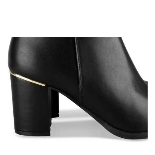 Bottes NOIR Femme Motif Uni Fermeture éclair