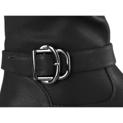 Bottes NOIR Femme Motif Uni A Enfiler