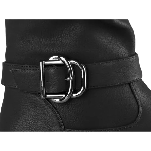 Bottes NOIR Femme Motif Uni A Enfiler