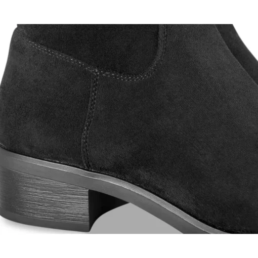 Bottes NOIR Femme Motif Uni A Enfiler