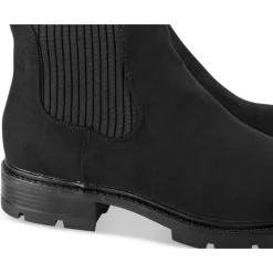 Bottes NOIR Femme Motif Uni A Enfiler