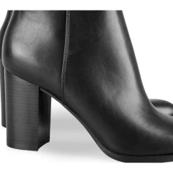 Bottes NOIR Femme Motif Uni A Enfiler