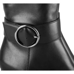Bottes NOIR Femme Motif Uni A Enfiler