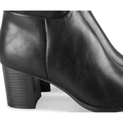 Bottes NOIR Femme Motif Uni Fermeture éclair