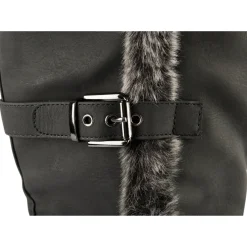 Bottes NOIR Femme Motif Uni A Enfiler