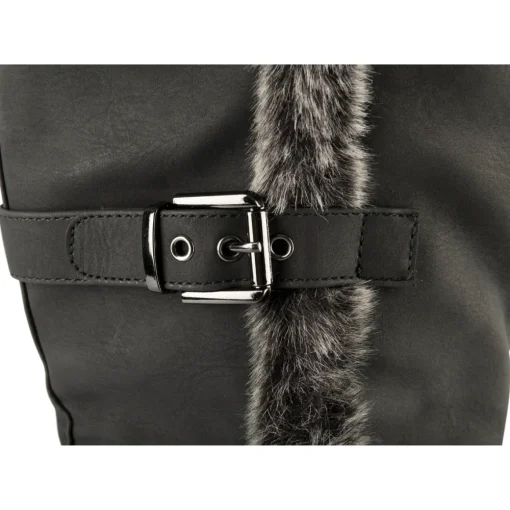Bottes NOIR Femme Motif Uni A Enfiler