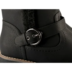 Bottes NOIR Femme Motif Uni A Enfiler