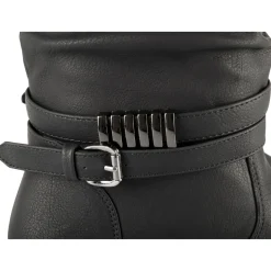 Bottes NOIR Femme Motif Uni A Enfiler