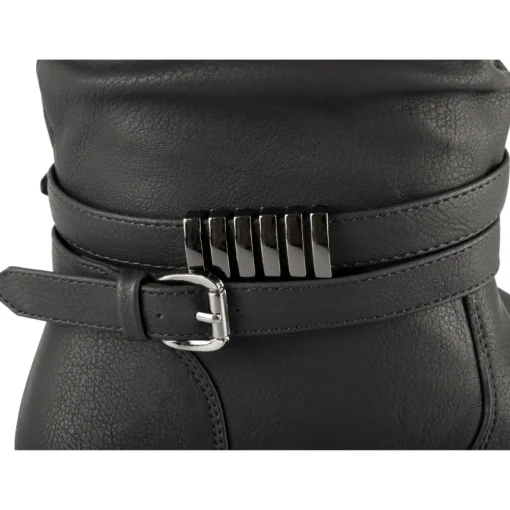 Bottes NOIR Femme Motif Uni A Enfiler