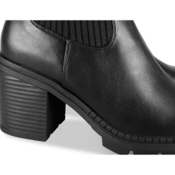 Bottes NOIR Femme Motif Uni A Enfiler