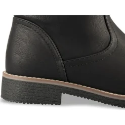 Bottes NOIR Femme Motif Uni A Enfiler