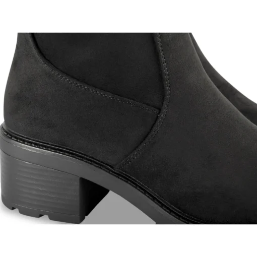 Bottes NOIR Femme Motif Uni Fermeture éclair