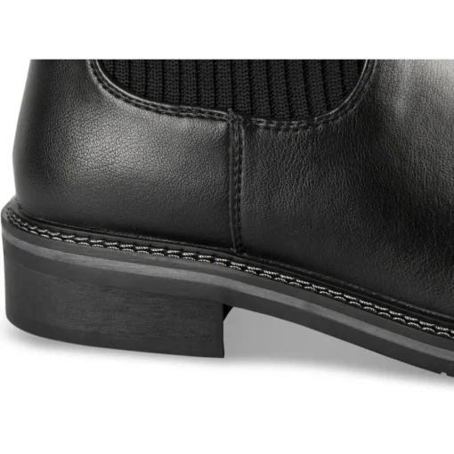 Bottes NOIR Femme Motif Uni A Enfiler