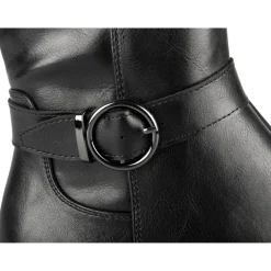 Bottes NOIR Femme Motif Uni Fermeture éclair