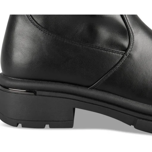 Bottes NOIR Femme Motif Uni Fermeture éclair