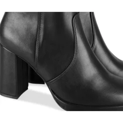 Bottes NOIR Femme Motif Uni Fermeture éclair