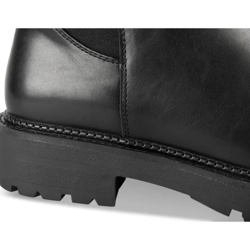 Bottes NOIR Femme Motif Uni A Enfiler