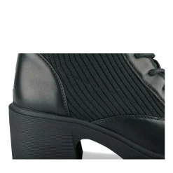 Bottes NOIR Femme Motif Uni Lacets